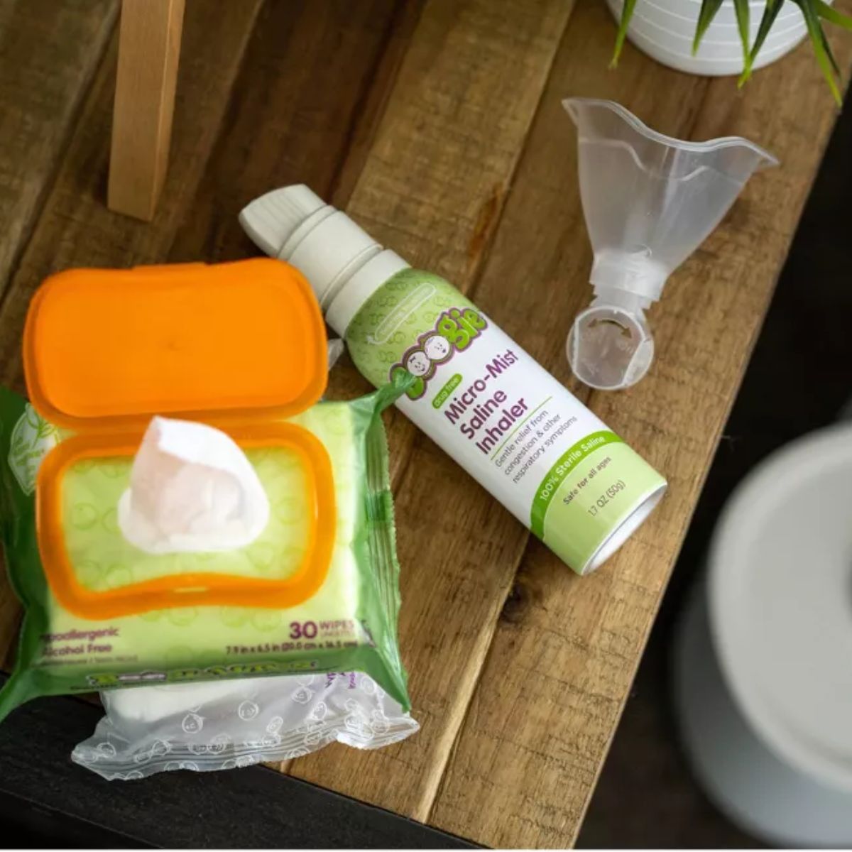 Inalador Spray Saline Micro-Mist Boogie Para Constipação Nasal - Drug Free and Pediatrician Recommended