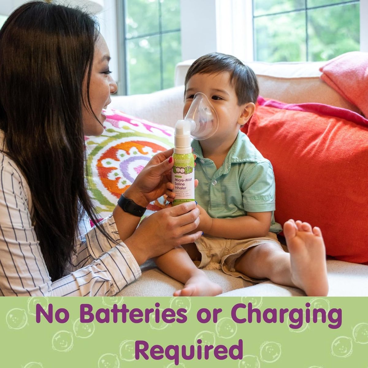 Inalador Spray Saline Micro-Mist Boogie Para Constipação Nasal - Portable and Easy to Use