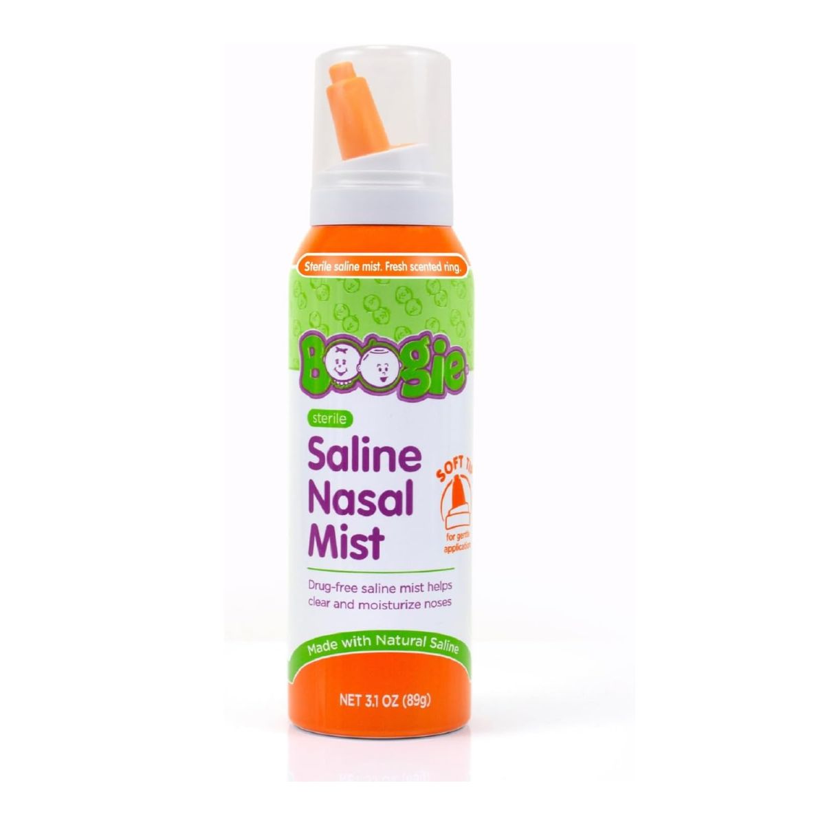 Boogie Mist Saline Nose Mist Fresh - 3.1 oz - Gentle Saline Nasal Relief